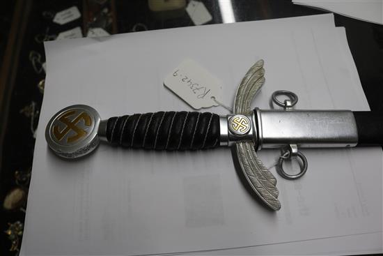 A WWII Luftwaffe officers sword length 96cm